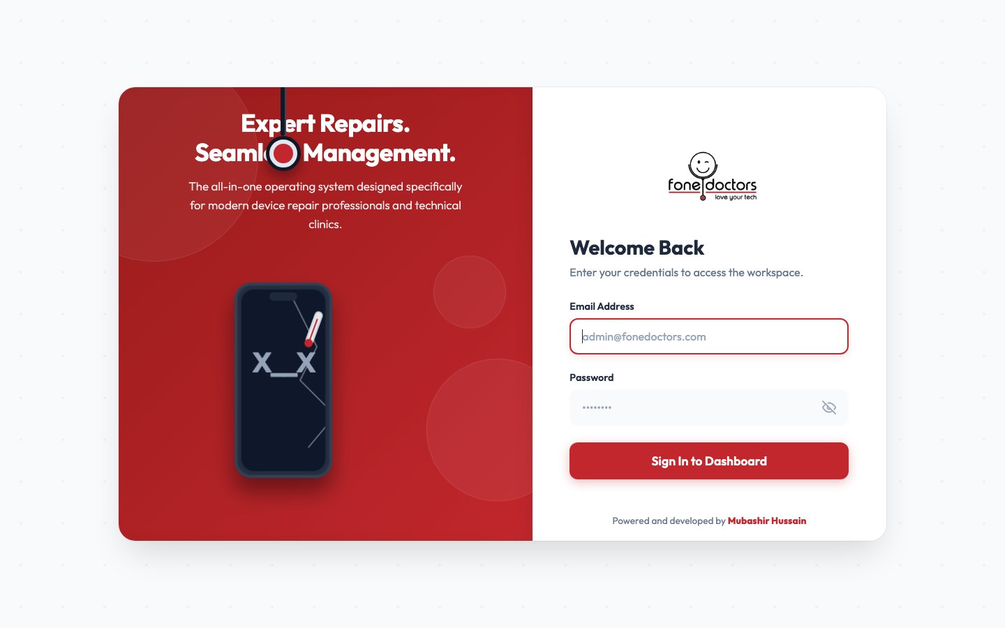 Screenshot of Fone Doctors ANE